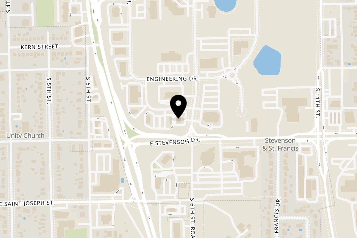 Map showing the location of Golden Yolk Cafè on 3141 Baker Dr #3141 in Springfield